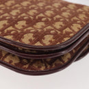 Christian Dior Trotter Canvas Shoulder Bag Red Gold Auth 144089-18