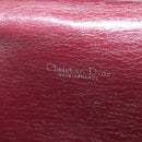 Christian Dior Trotter Canvas Shoulder Bag Red Gold Auth 144089-11