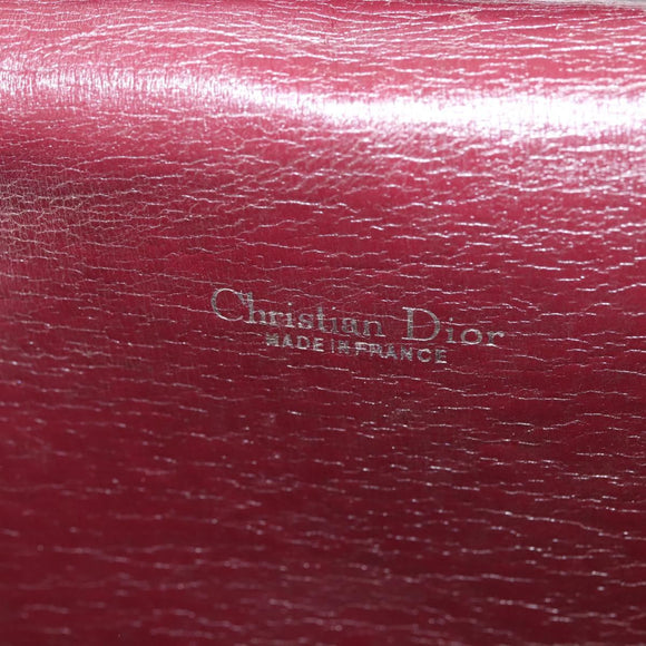 Christian Dior Trotter Canvas Shoulder Bag Red Gold Auth 144089