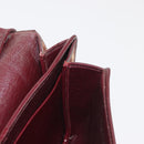 Christian Dior Trotter Canvas Shoulder Bag Red Gold Auth 144089-20