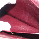 Christian Dior Trotter Canvas Shoulder Bag Red Gold Auth 144089-23