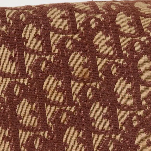 Christian Dior Trotter Canvas Shoulder Bag Red Gold Auth 144089