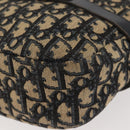 Christian Dior Trotter Canvas Shoulder Bag Navy Gold Auth 144091-11