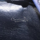 Christian Dior Trotter Canvas Shoulder Bag Navy Gold Auth 144091-16