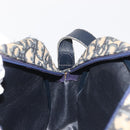 Christian Dior Trotter Canvas Shoulder Bag Navy Gold Auth 144091-19