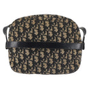 Christian Dior Trotter Canvas Shoulder Bag Navy Gold Auth 144091-3