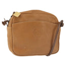 LOEWE Anagram Shoulder Bag Leather Beige Gold Auth 144092-1