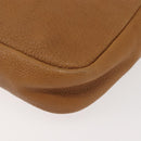 LOEWE Anagram Shoulder Bag Leather Beige Gold Auth 144092-16