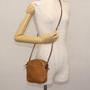 LOEWE Anagram Shoulder Bag Leather Beige Gold Auth 144092-20