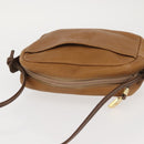 LOEWE Anagram Shoulder Bag Leather Beige Gold Auth 144092-6