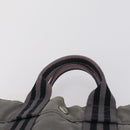 HERMES Fourre Tout PM Hand Bag Canvas 3 Set Gray Red Auth 144094-13