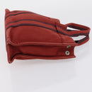 HERMES Fourre Tout PM Hand Bag Canvas 3 Set Gray Red Auth 144094-18