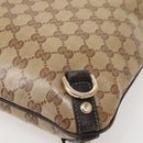 GUCCI GG Crystal Abbey Bag Coated Canvas Outlet Beige Gold 268642 Auth 144095-10