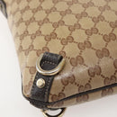 GUCCI GG Crystal Abbey Bag Coated Canvas Outlet Beige Gold 268642 Auth 144095-11