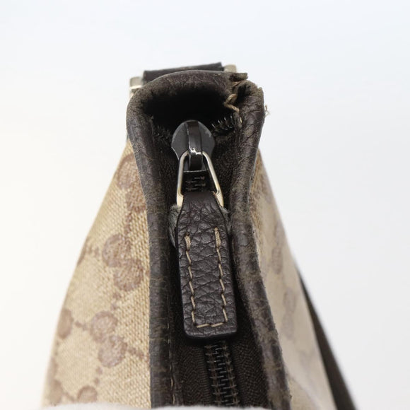 GUCCI GG Crystal Abbey Bag Coated Canvas Outlet Beige Gold 268642 Auth 144095