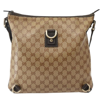 GUCCI GG Crystal Abbey Bag Coated Canvas Outlet Beige Gold 268642 Auth 144095 - 0