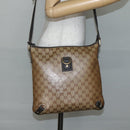 GUCCI GG Crystal Abbey Bag Coated Canvas Outlet Beige Gold 268642 Auth 144095-21