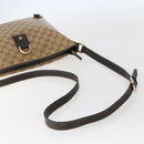 GUCCI GG Crystal Abbey Bag Coated Canvas Outlet Beige Gold 268642 Auth 144095-7