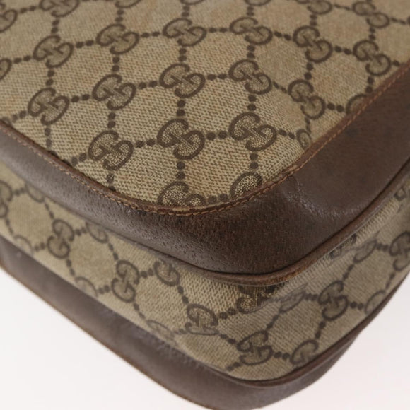 GUCCI GG Supreme Shoulder Bag PVC Beige Silver 001 46 5532 Auth 144096