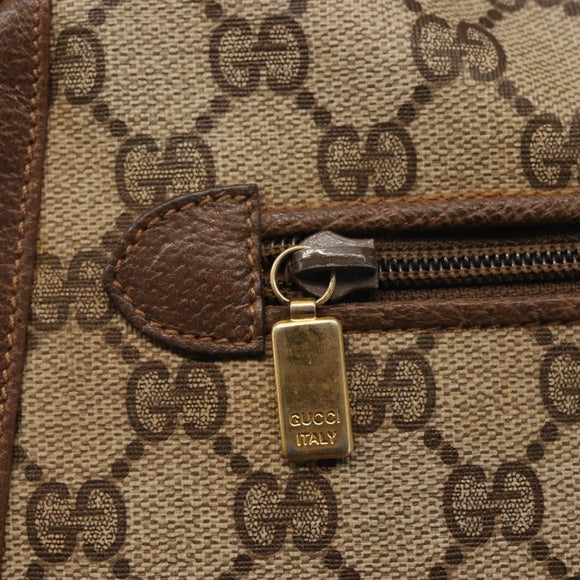 GUCCI GG Supreme Shoulder Bag PVC Beige Silver 001 46 5532 Auth 144096