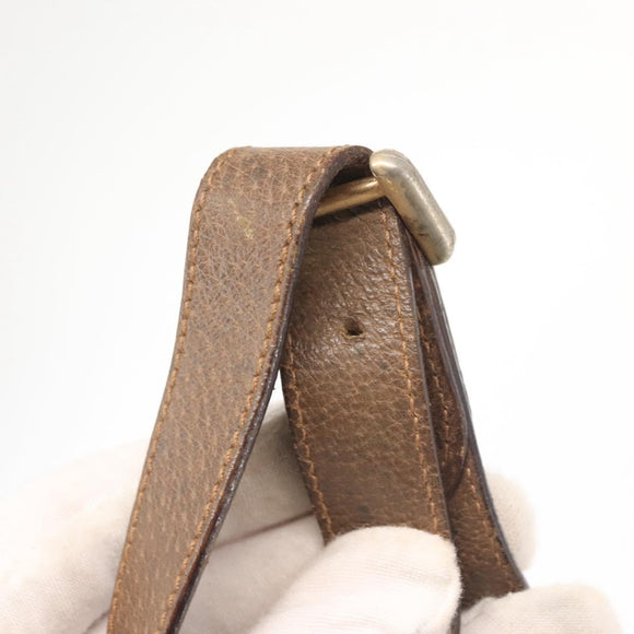 GUCCI GG Supreme Shoulder Bag PVC Beige Silver 001 46 5532 Auth 144096