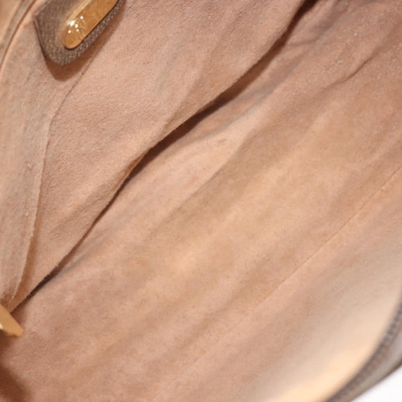 GUCCI GG Supreme Shoulder Bag PVC Beige Silver 001 46 5532 Auth 144096