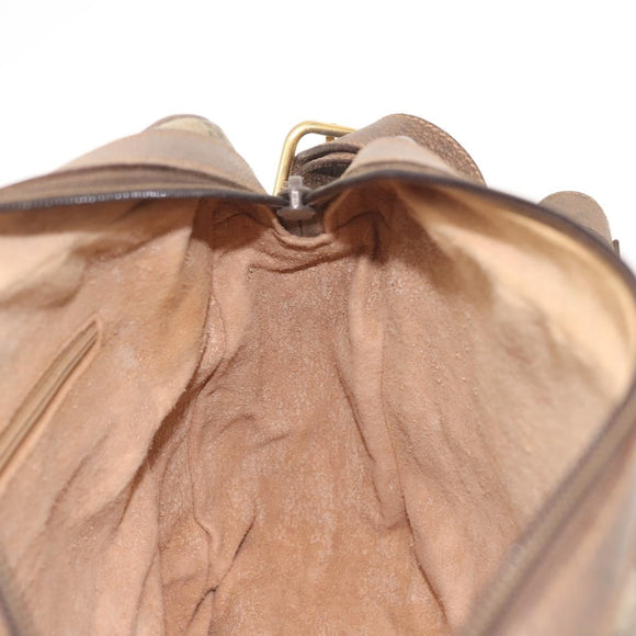 GUCCI GG Supreme Shoulder Bag PVC Beige Silver 001 46 5532 Auth 144096