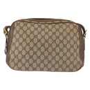GUCCI GG Supreme Shoulder Bag PVC Beige Silver 001 46 5532 Auth 144096-2