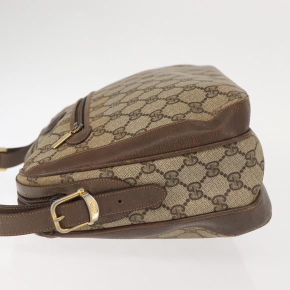 GUCCI GG Supreme Shoulder Bag PVC Beige Silver 001 46 5532 Auth 144096