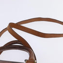 CELINE Macadam Canvas Hand Bag PVC Leather 2way Brown Gold Auth 144099-14