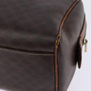 CELINE Macadam Canvas Hand Bag PVC Leather 2way Brown Gold Auth 144099-10