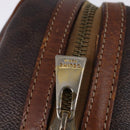 CELINE Macadam Canvas Hand Bag PVC Leather 2way Brown Gold Auth 144099-18