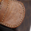 CELINE Macadam Canvas Hand Bag PVC Leather 2way Brown Gold Auth 144099-12