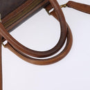 CELINE Macadam Canvas Hand Bag PVC Leather 2way Brown Gold Auth 144099-7