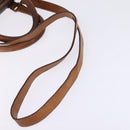 CELINE Macadam Canvas Hand Bag PVC Leather 2way Brown Gold Auth 144099-9