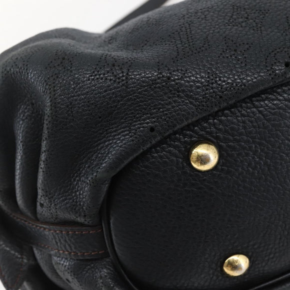 LOUIS VUITTON Monogram Mahina XS Shoulder Bag Black M95660 LV Auth 144112
