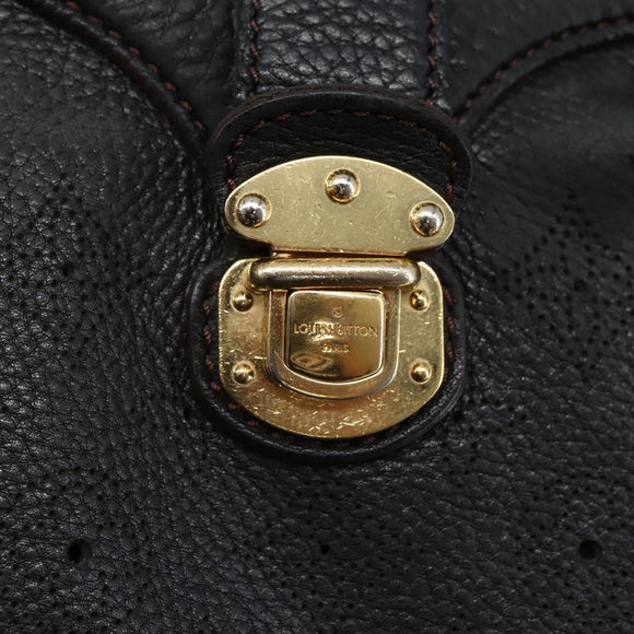 LOUIS VUITTON Monogram Mahina XS Shoulder Bag Black M95660 LV Auth 144112