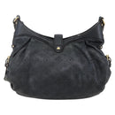LOUIS VUITTON Monogram Mahina XS Shoulder Bag Black M95660 LV Auth 144112-3