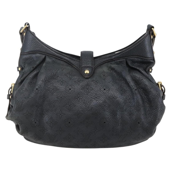 LOUIS VUITTON Monogram Mahina XS Shoulder Bag Black M95660 LV Auth 144112