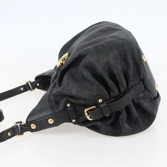 LOUIS VUITTON Monogram Mahina XS Shoulder Bag Black M95660 LV Auth 144112