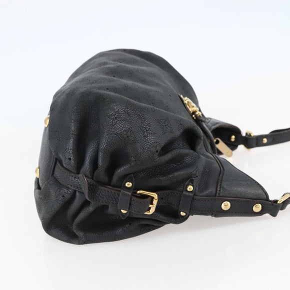 LOUIS VUITTON Monogram Mahina XS Shoulder Bag Black M95660 LV Auth 144112