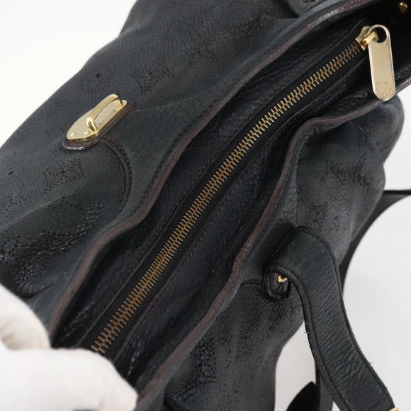 LOUIS VUITTON Monogram Mahina XS Shoulder Bag Black M95660 LV Auth 144112
