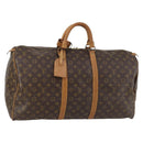 LOUIS VUITTON Monogram Keepall 55 Boston Bag M41424 LV Auth 144117-1