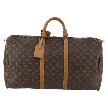 LOUIS VUITTON Monogram Keepall 55 Boston Bag M41424 LV Auth 144117 - 0