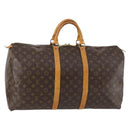 LOUIS VUITTON Monogram Keepall 55 Boston Bag M41424 LV Auth 144118-1
