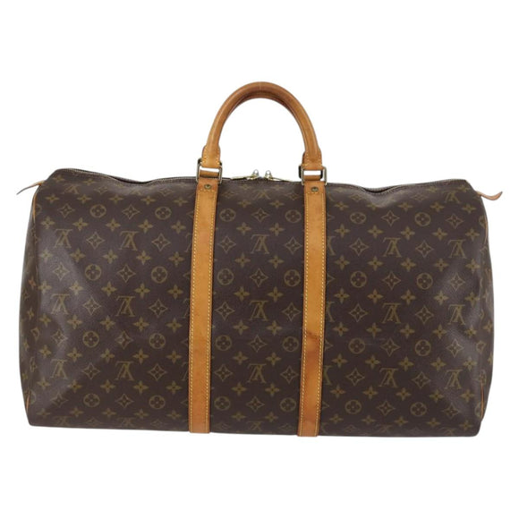 LOUIS VUITTON Monogram Keepall 55 Boston Bag M41424 LV Auth 144118