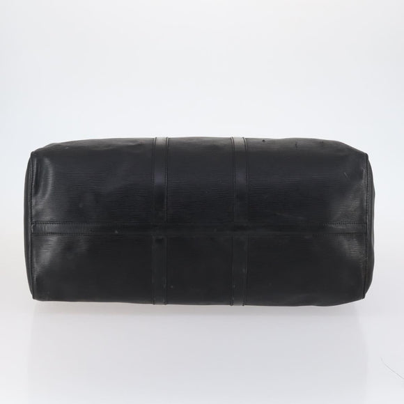 LOUIS VUITTON Epi Keepall 55 Boston Bag Noir Black M42952 LV Auth 144122