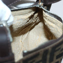 FENDI Zucca Canvas Hand Bag Brown Black Auth 144126-18