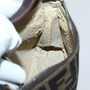 FENDI Zucca Canvas Hand Bag Brown Black Auth 144126-19