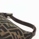FENDI Zucca Canvas Hand Bag Brown Black Auth 144126-8